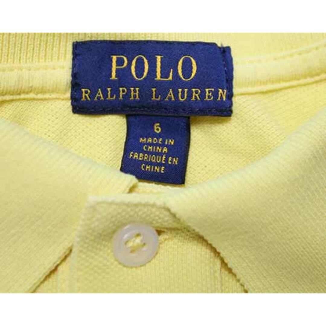 Ralph Lauren(ラルフローレン)の【夏物 新入荷!】〓ラルフローレン/Ralph Lauren〓120cm 半袖ポロシャツ 黄【中古】子供服 キッズ kids 女の子 男の子 夏 tops 624042 キッズ/ベビー/マタニティのベビー服(~85cm)(シャツ/カットソー)の商品写真