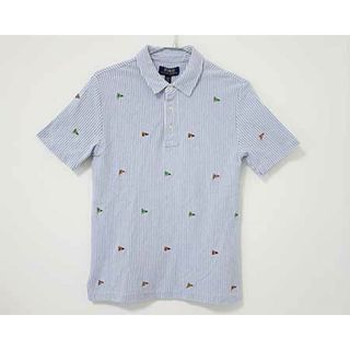 ラルフローレン(Ralph Lauren)の【夏物 新入荷!】〓ラルフローレン/Ralph Lauren〓150cm 半袖ポロシャツ 青×白【中古】子供服 キッズ kids ジュニア 女の子 男の子 夏 tops 624042(シャツ/カットソー)