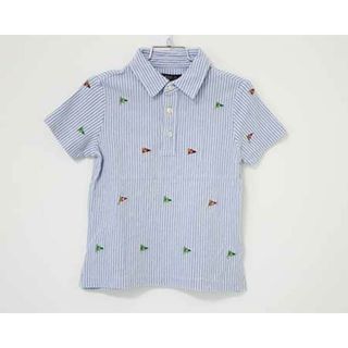 ラルフローレン(Ralph Lauren)の【夏物 新入荷!】〓ラルフローレン/Ralph Lauren〓110cm 半袖ポロシャツ  水色×白【中古】子供服 キッズ kids 男の子 夏 tops 624042(シャツ/カットソー)