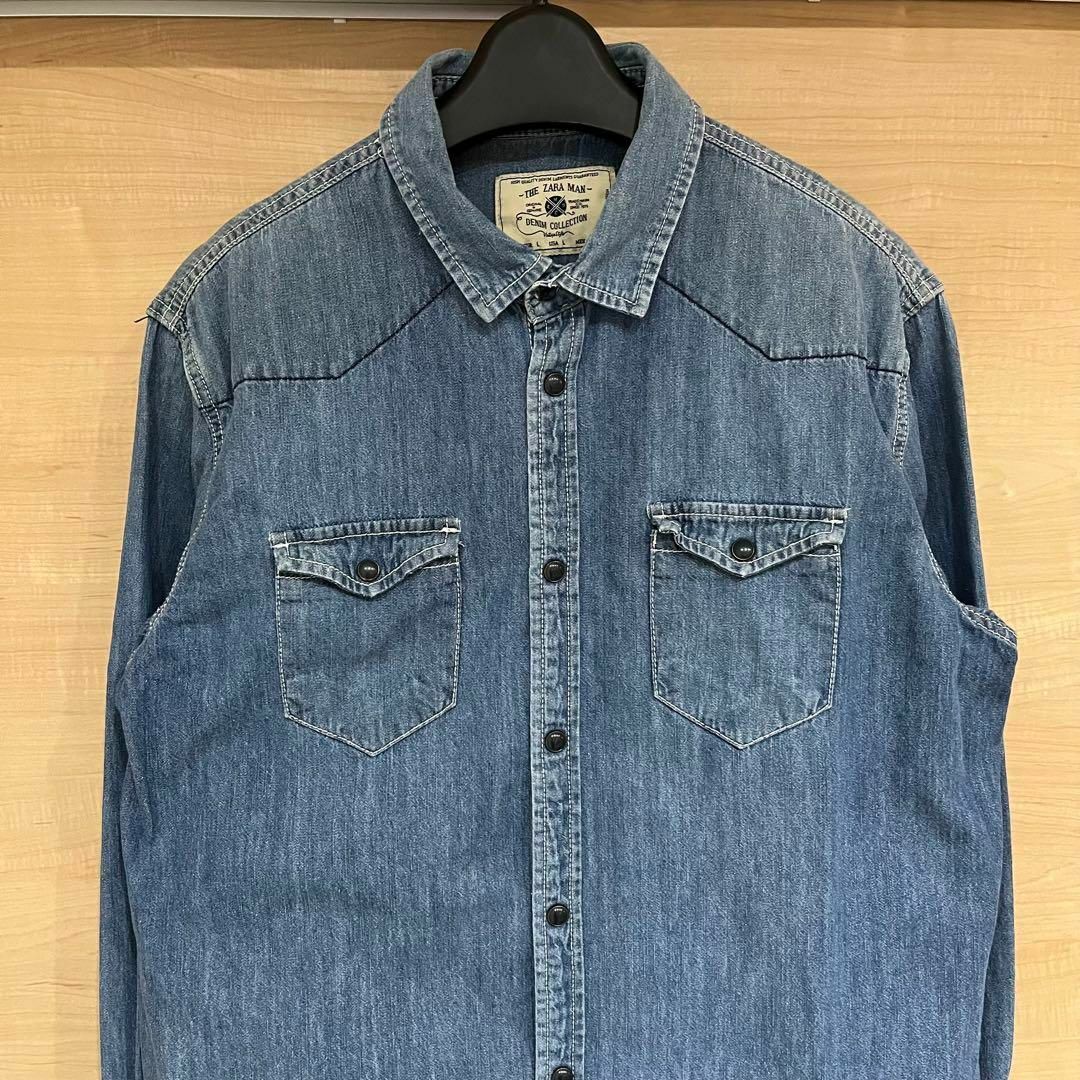 ZARA(ザラ)のZARA MAN DENIM COLLECTION ザラ デニムシャツ メンズのトップス(シャツ)の商品写真