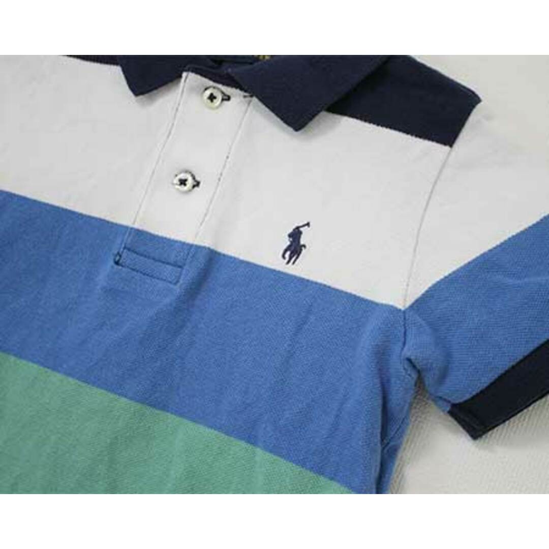 Ralph Lauren(ラルフローレン)の【夏物 新入荷!】〓ラルフローレン/Ralph Lauren〓100cm 半袖ポロシャツ 青×白×紺×緑【中古】  子供服 キッズ kids  男の子 夏 tops 624042 キッズ/ベビー/マタニティのベビー服(~85cm)(シャツ/カットソー)の商品写真