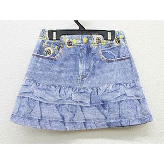 トッカバンビーニ(TOCCA BAMBINI)の【春夏物 新入荷!】▼トッカ/TOCCA BAMBINI▼90cm スカート 青系×マルチ 転写プリント【中古】 子供 キッズ kids ベビー服 baby 女の子  春夏 bottoms 424042(スカート)