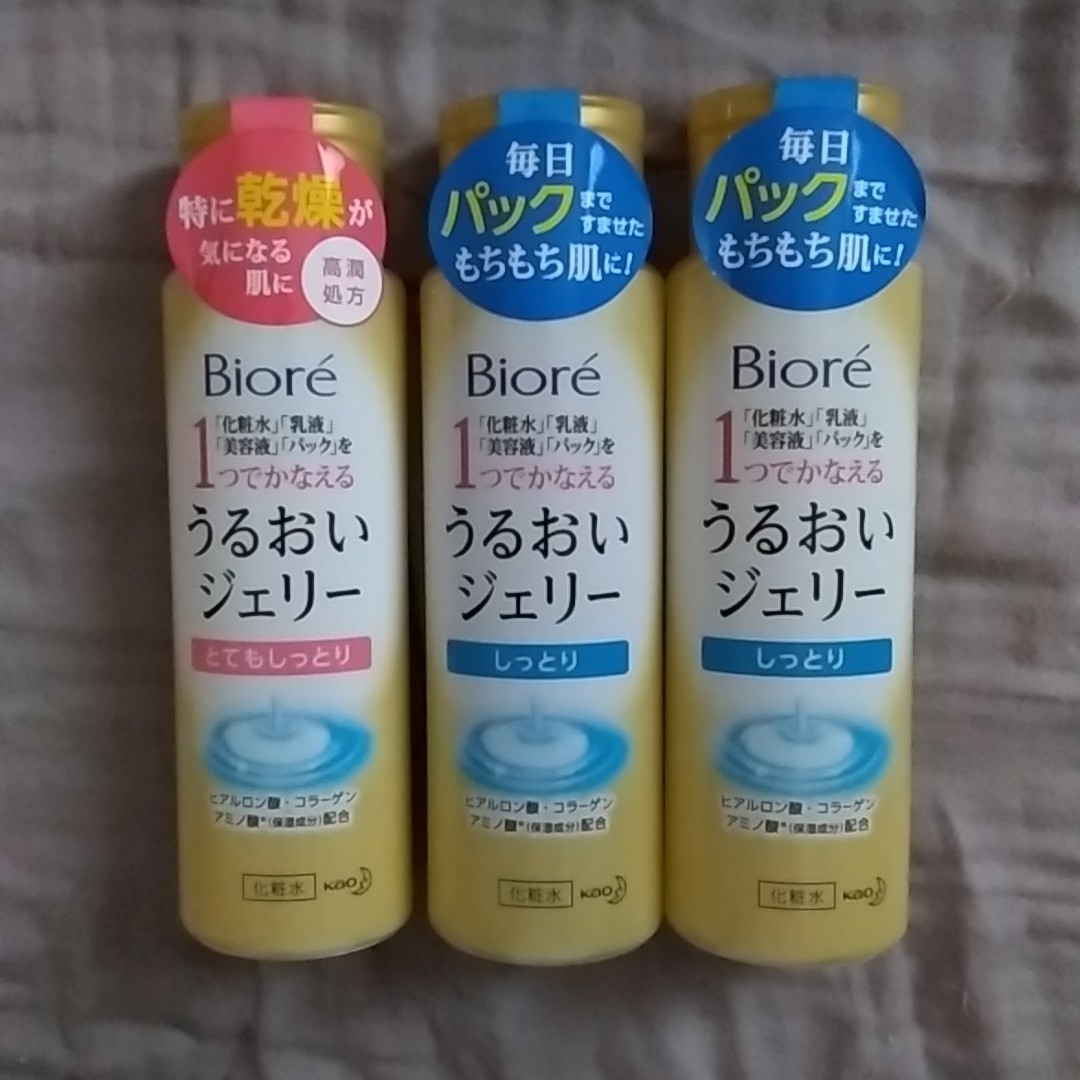 Biore(ビオレ)のビオレうるおいジェリー　しっとり2本　とてもしっとり1本 コスメ/美容のスキンケア/基礎化粧品(化粧水/ローション)の商品写真