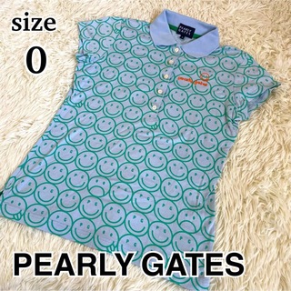 パーリーゲイツ(PEARLY GATES)のパーリーゲイツ　ポロシャツ　ゴルフ　総柄　ニコちゃん　0　コットン(ウエア)