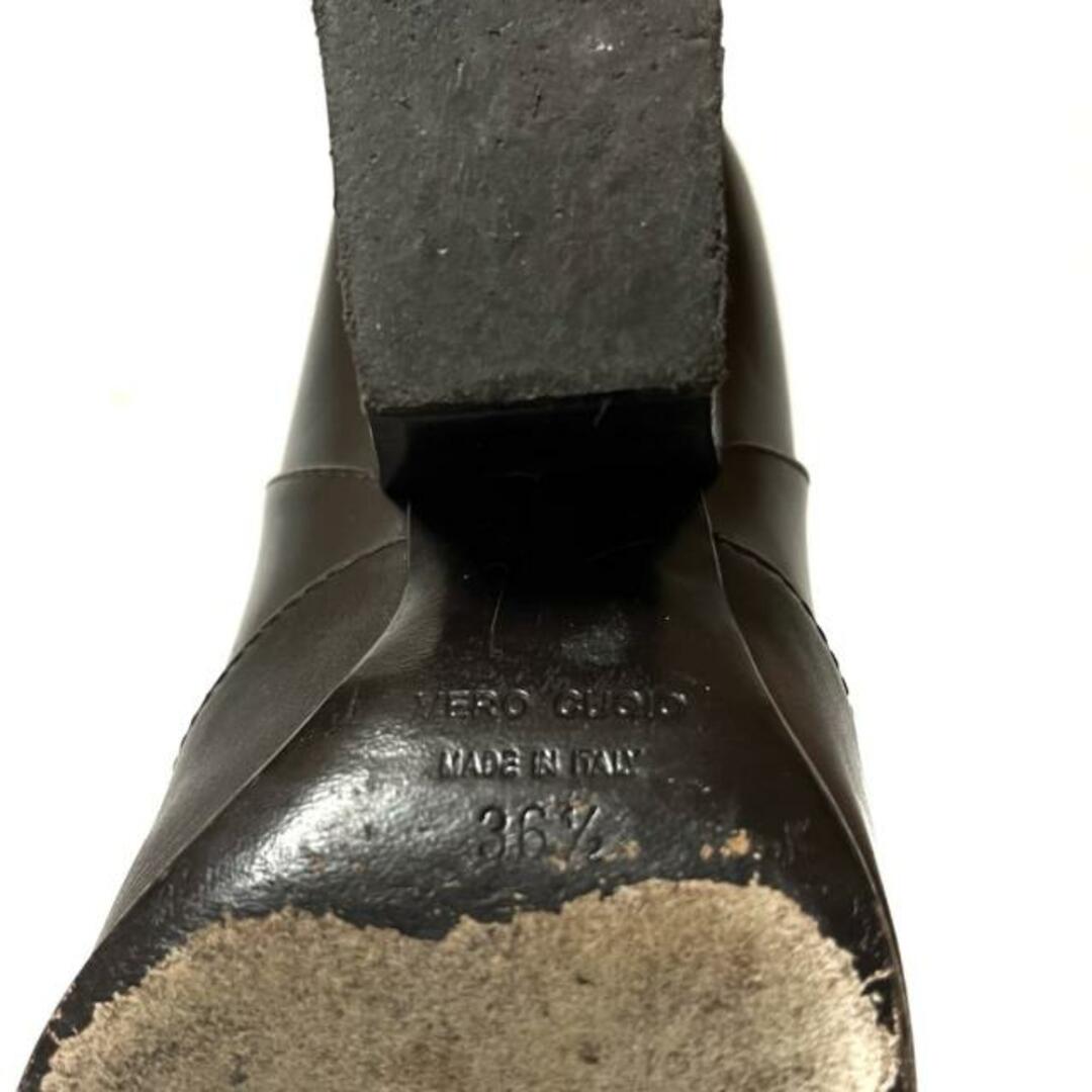GIUZEPPE ZANOTTI(ジュゼッペザノッティ)のgiuseppe zanotti(ジュゼッペザノッティ) ショートブーツ 36 1/2 レディース - ダークブラウン レザー レディースの靴/シューズ(ブーツ)の商品写真