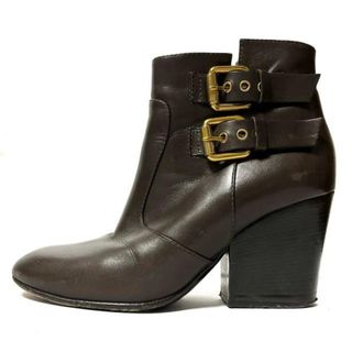 giuseppe zanotti(ジュゼッペザノッティ) ショートブーツ 36 1/2 レディース - ダークブラウン レザー