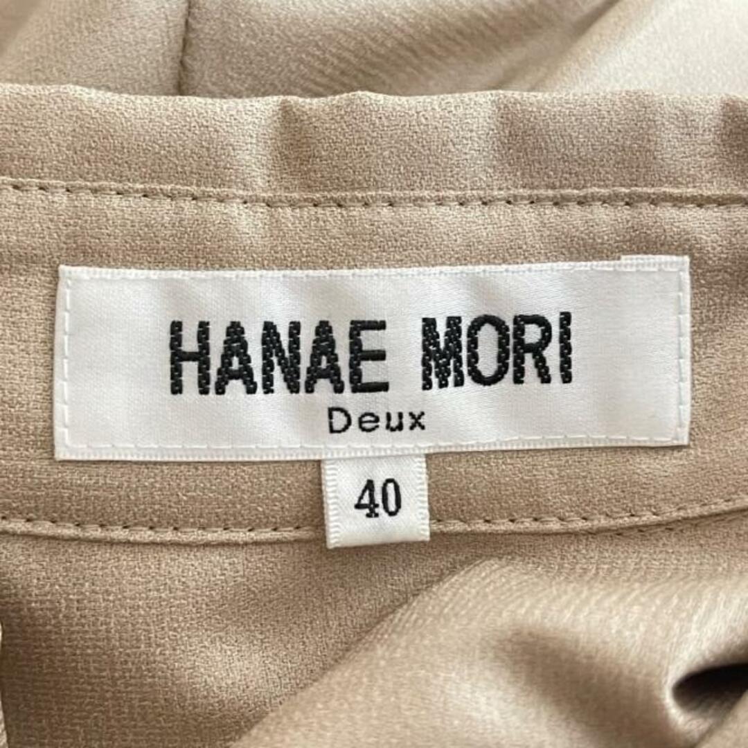 HANAE MORI(ハナエモリ)のHANAE MORI(ハナエモリ) 長袖シャツブラウス サイズ40 M レディース美品  - ベージュ レディースのトップス(シャツ/ブラウス(長袖/七分))の商品写真