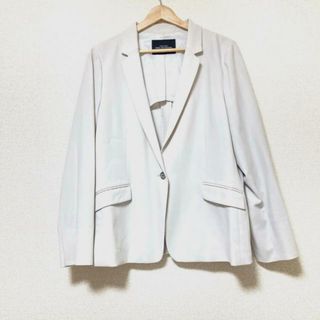 United Arrows GREEN LABEL RELAXING(ユナイテッドアローズ グリーンレーベル) ジャケット サイズ46 XL レディース - ライトグレー 長袖/春/秋 ポリエステル、ポリウレタン(その他)