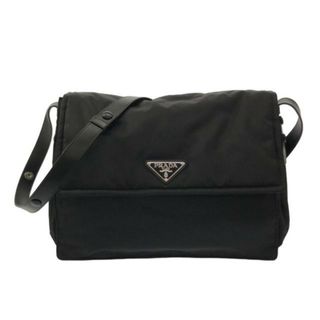 プラダ(PRADA)のPRADA(プラダ) ショルダーバッグ美品  Re-Nylon ラージ パデッド ショルダーバッグ 1BD256 黒 ナイロン×レザー(ショルダーバッグ)