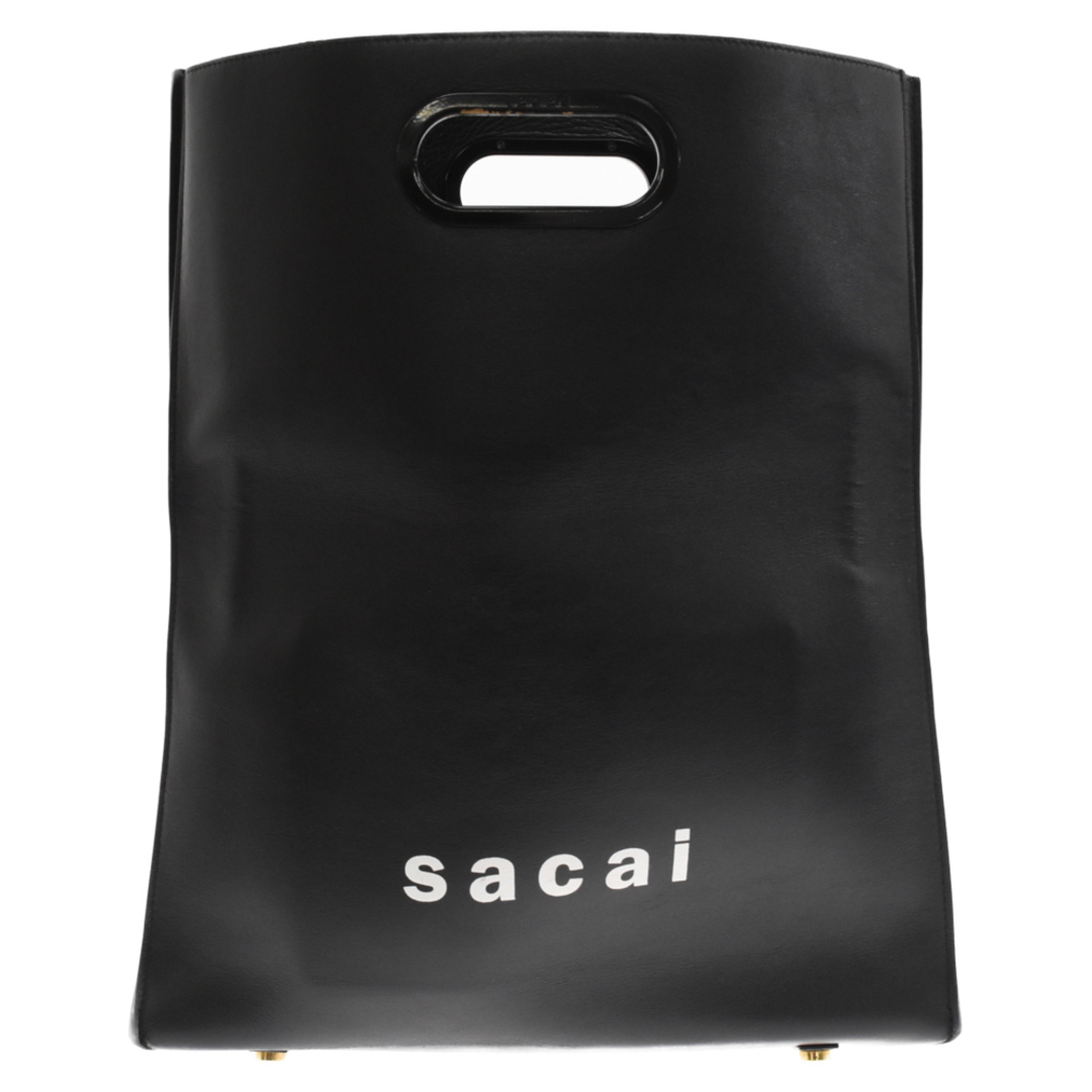 sacai(サカイ)のSacai サカイ Logo Print Medium Shopper Tote Bag ロゴプリント ショッパーバッグ トートバッグ ブラック S033-01 メンズのバッグ(トートバッグ)の商品写真