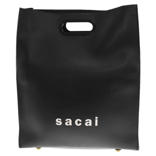 sacai - Sacai サカイ Logo Print Medium Shopper Tote Bag ロゴプリント ショッパーバッグ トートバッグ ブラック S033-01