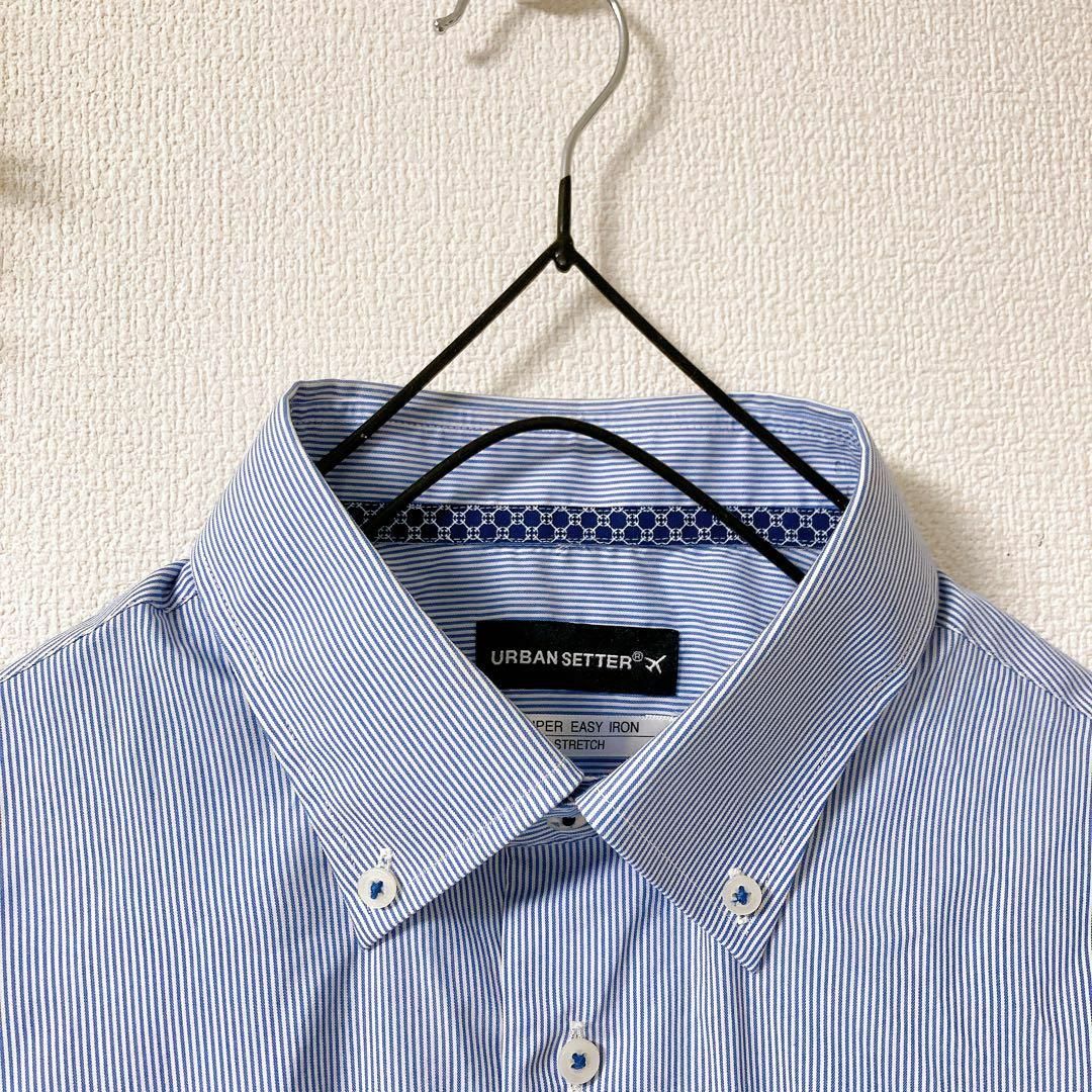 URBAN SETTER ストライプ ワイシャツ EASY IRON 半袖 メンズのトップス(シャツ)の商品写真
