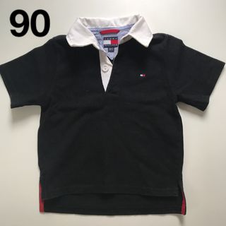 トミーヒルフィガー(TOMMY HILFIGER)のトミーヒルフィガー　トップス　襟付きシャツ　Tシャツ　ポロシャツ　黒　90cm(Tシャツ/カットソー)