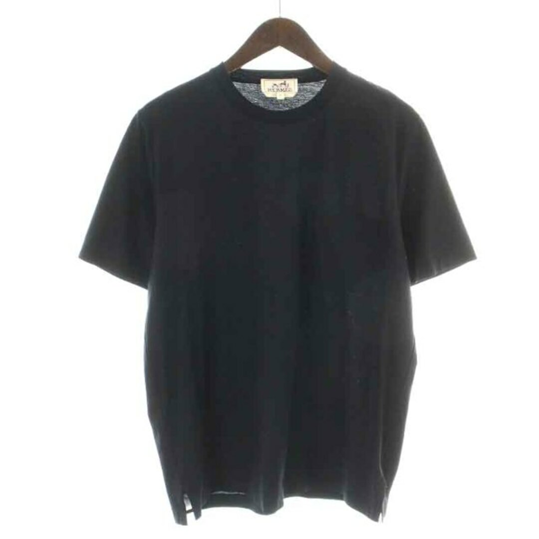 Hermes(エルメス)のエルメス HERMES Tシャツ カットソー 半袖 クルーネック M 黒 メンズのトップス(Tシャツ/カットソー(半袖/袖なし))の商品写真