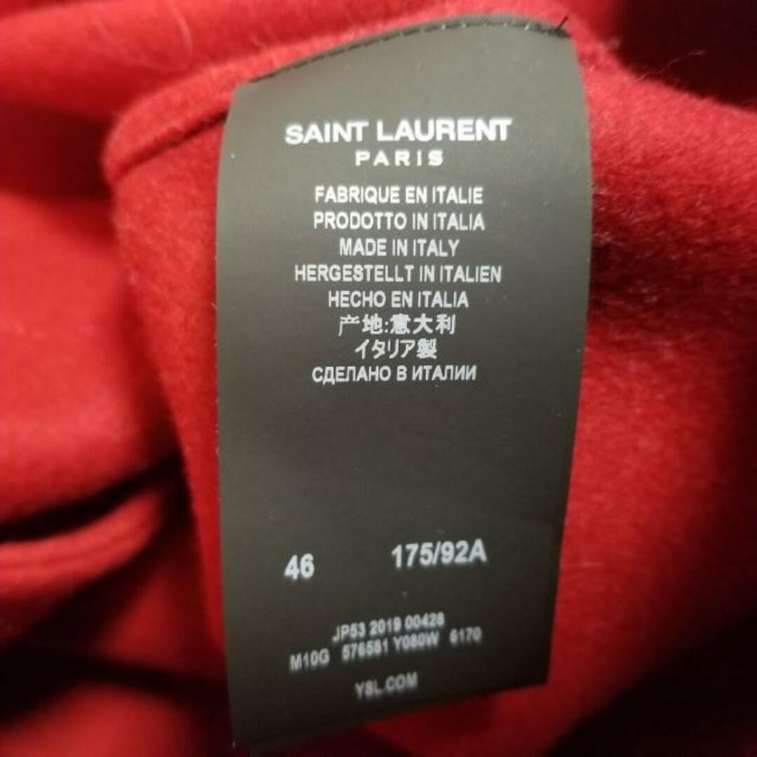 SAINT LAURENT PARIS(サンローランパリ) ダッフルコート サイズ46 XL メンズ美品  - 576581 レッド 長袖/冬 メンズのジャケット/アウター(ダッフルコート)の商品写真