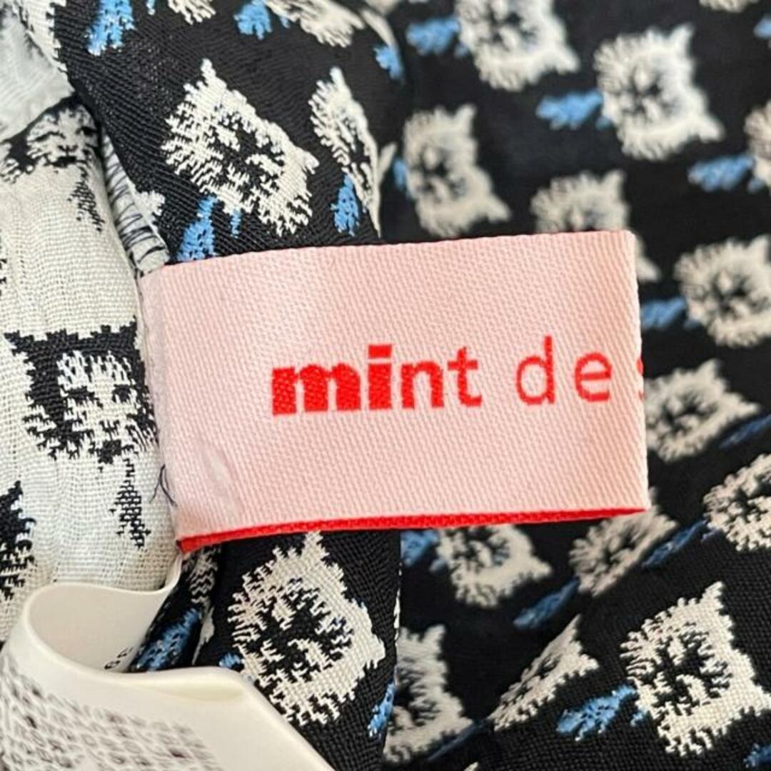 mintdesigns(ミントデザインズ)のmint designs(ミントデザインズ) ワンピース サイズ2 M レディース美品  - 黒×白×ライトブルー ノースリーブ/ロング/アニマル柄/リバーシブル レディースのワンピース(その他)の商品写真