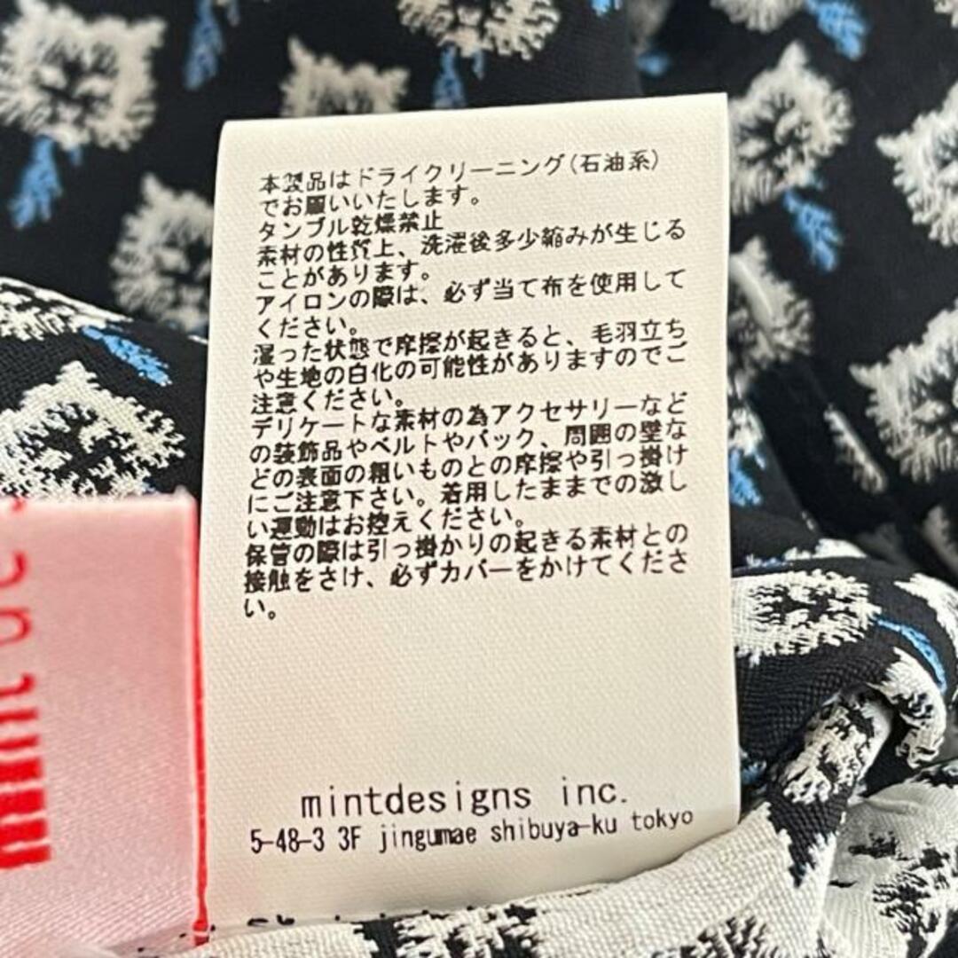 mintdesigns(ミントデザインズ)のmint designs(ミントデザインズ) ワンピース サイズ2 M レディース美品  - 黒×白×ライトブルー ノースリーブ/ロング/アニマル柄/リバーシブル レディースのワンピース(その他)の商品写真