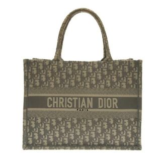 クリスチャンディオール(Christian Dior)のDIOR/ChristianDior(ディオール/クリスチャンディオール) トートバッグ ブックトートミディアムバッグ/旧スモール ダークグレー×グレー×アイボリー ディオール オブリーク ジャガード(トートバッグ)