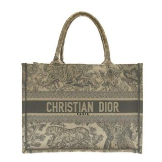 クリスチャンディオール(Christian Dior)のDIOR/ChristianDior(ディオール/クリスチャンディオール) トートバッグ ブックトートミディアムバッグ/旧スモール ダークグレー×アイボリー トワル ドゥ ジュイ エンブロイダリー ジャガード(トートバッグ)