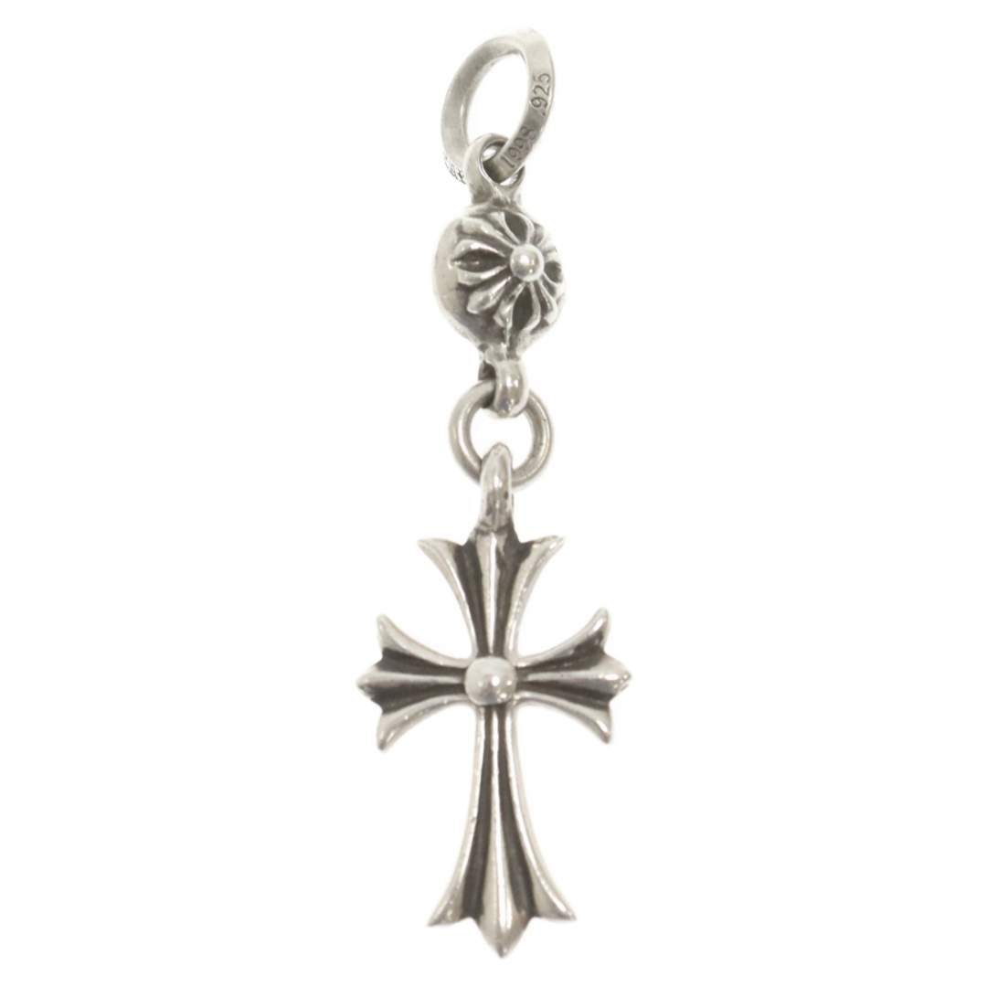 Chrome Hearts(クロムハーツ)のCHROME HEARTS クロムハーツ 1B TNY CH CRS 1BALL TINY CROSS 1ボールタイニーCHクロス チャーム ペンダント ネックレストップ シルバー メンズのアクセサリー(ネックレス)の商品写真