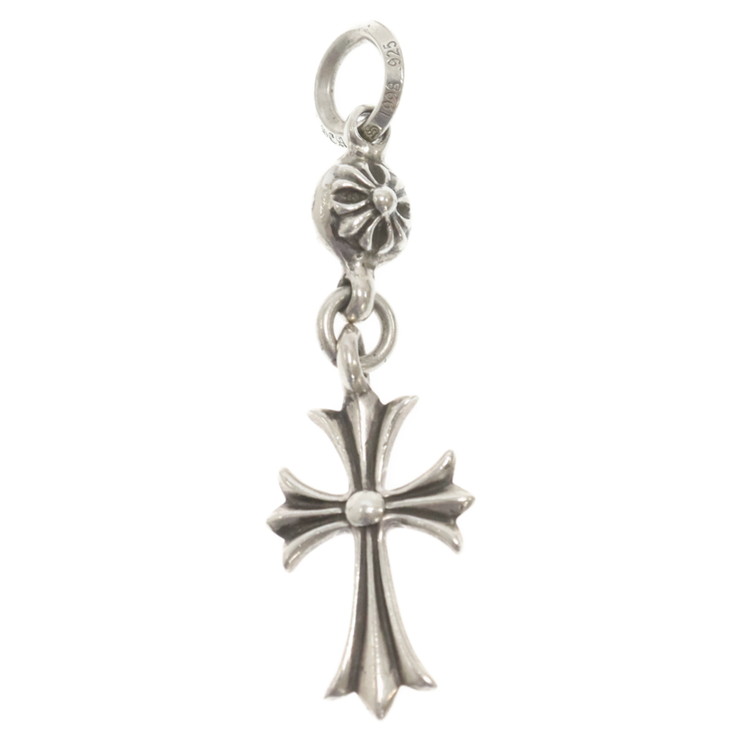 Chrome Hearts(クロムハーツ)のCHROME HEARTS クロムハーツ 1B TNY CH CRS 1BALL TINY CROSS 1ボールタイニーCHクロス チャーム ペンダント ネックレストップ シルバー メンズのアクセサリー(ネックレス)の商品写真