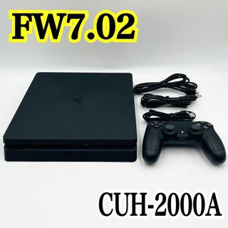 プレイステーション4(PlayStation4)の【FW7.02】レア PS4 CUH-2000A 500GB ジェット ブラック(家庭用ゲーム機本体)