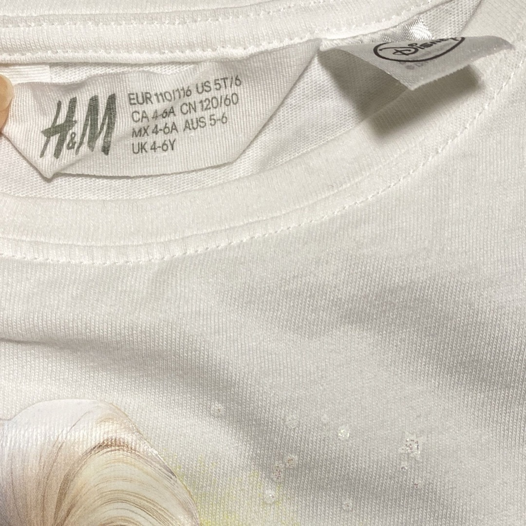 H&M(エイチアンドエム)のH&M エイチアンドエム　エルサ　アナ雪　ワンピース　Tシャツ　長袖　半袖 キッズ/ベビー/マタニティのキッズ服女の子用(90cm~)(ワンピース)の商品写真