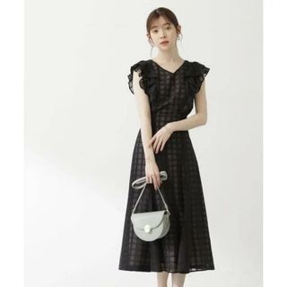 PROPORTION BODY DRESSING - プロポーションボディドレッシング♡モノトーンシアーチェックフレアスカート