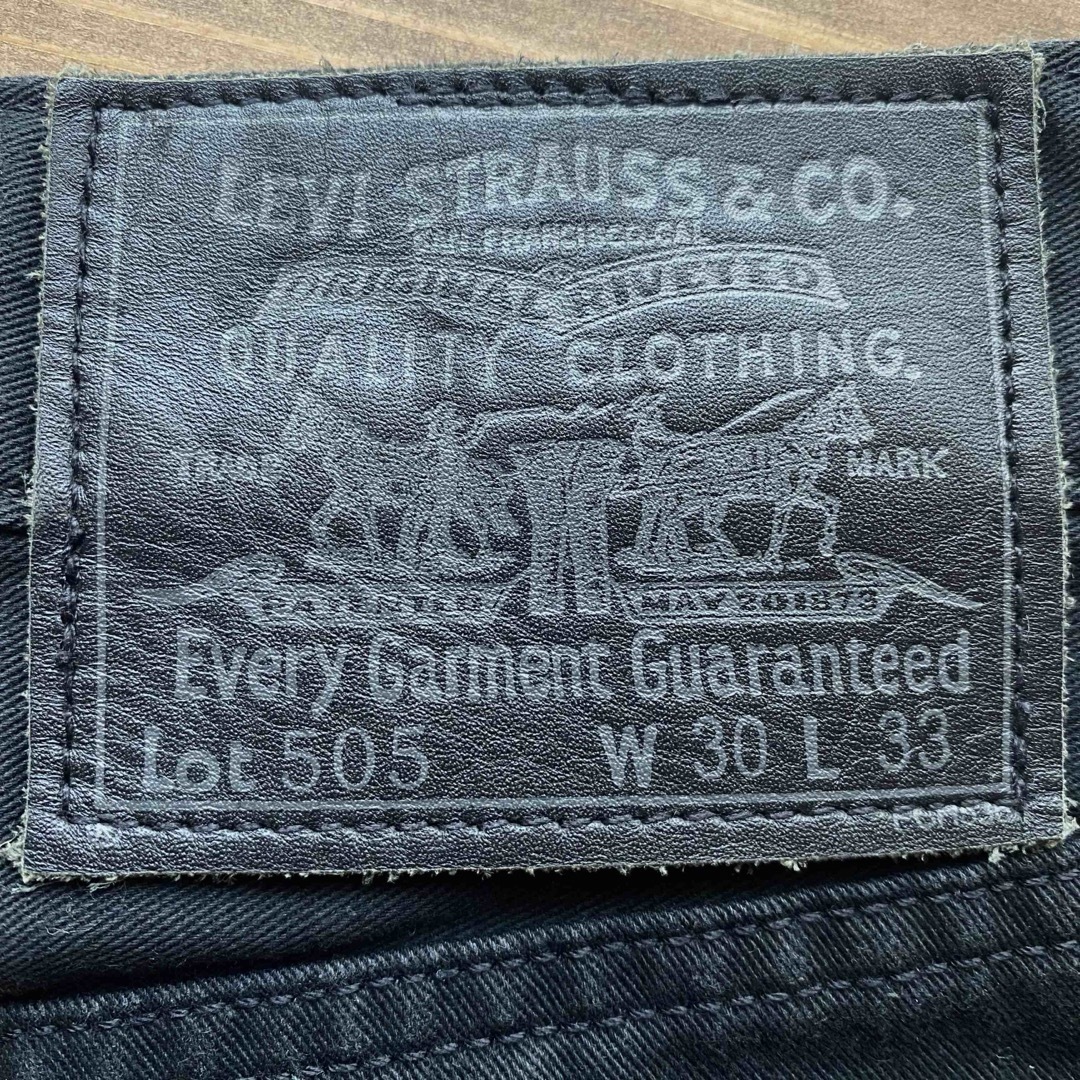 Levi's(リーバイス)のリーバイス LOT 505 W30 L33 黒ジーンズ 古着 USED メンズのパンツ(デニム/ジーンズ)の商品写真