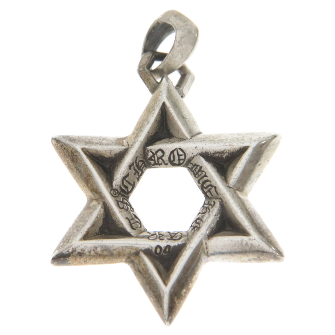 Chrome Hearts(クロムハーツ)のCHROME HEARTS クロムハーツ STAR OF DAVID LG ラージ スターオブダビデチャーム ネックレス トップ ペンダント シルバー ※国内ギャラ有 メンズのアクセサリー(ネックレス)の商品写真