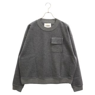 Jil Sander - JIL SANDER ジルサンダー 21AW フラップポケットウールクルーネックトレーナー グレー JSMT707042