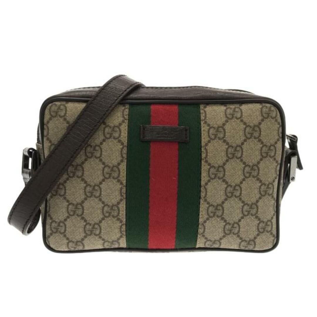 Gucci(グッチ)のGUCCI(グッチ) ショルダーバッグ シェリー(ウェブ) 162910 ブラウン×ダークブラウン×マルチ PVC(塩化ビニール) レディースのバッグ(ショルダーバッグ)の商品写真