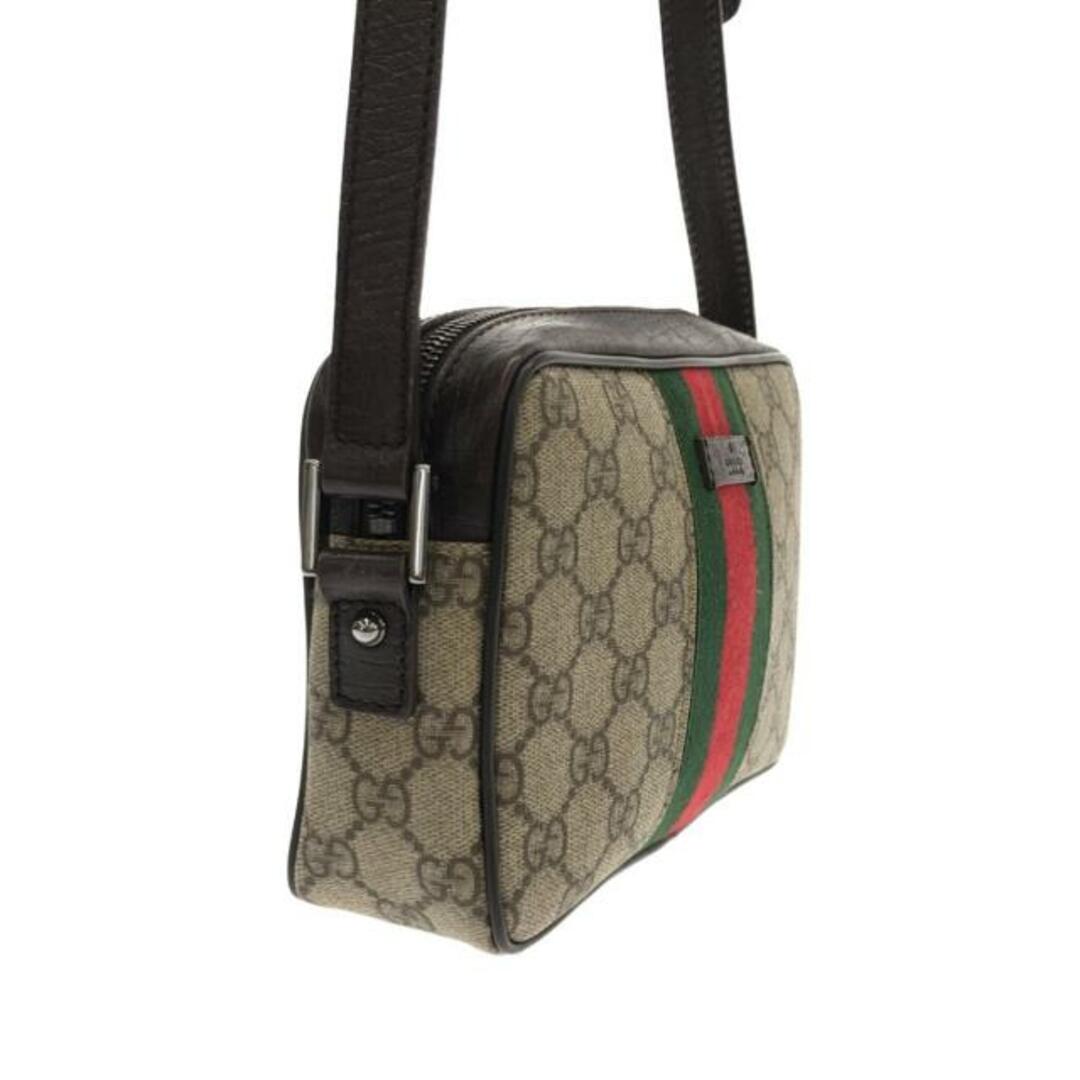 Gucci(グッチ)のGUCCI(グッチ) ショルダーバッグ シェリー(ウェブ) 162910 ブラウン×ダークブラウン×マルチ PVC(塩化ビニール) レディースのバッグ(ショルダーバッグ)の商品写真