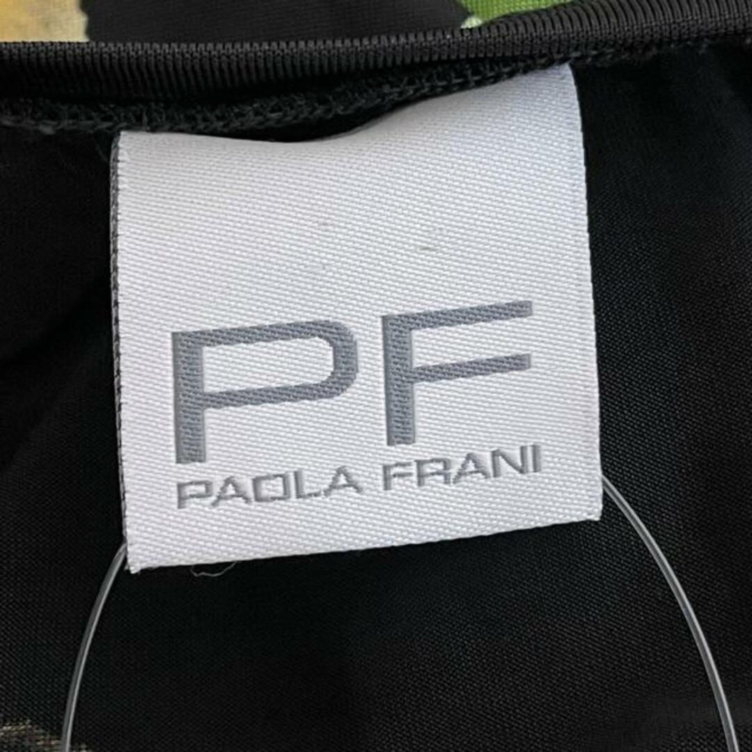 PAOLA FRANI(パオラフラーニ)のPAOLA FRANI(パオラ フラーニ) 七分袖カットソー サイズI42 M レディース美品  - 黒×イエロー×ライトグリーン 花柄 レディースのトップス(カットソー(長袖/七分))の商品写真