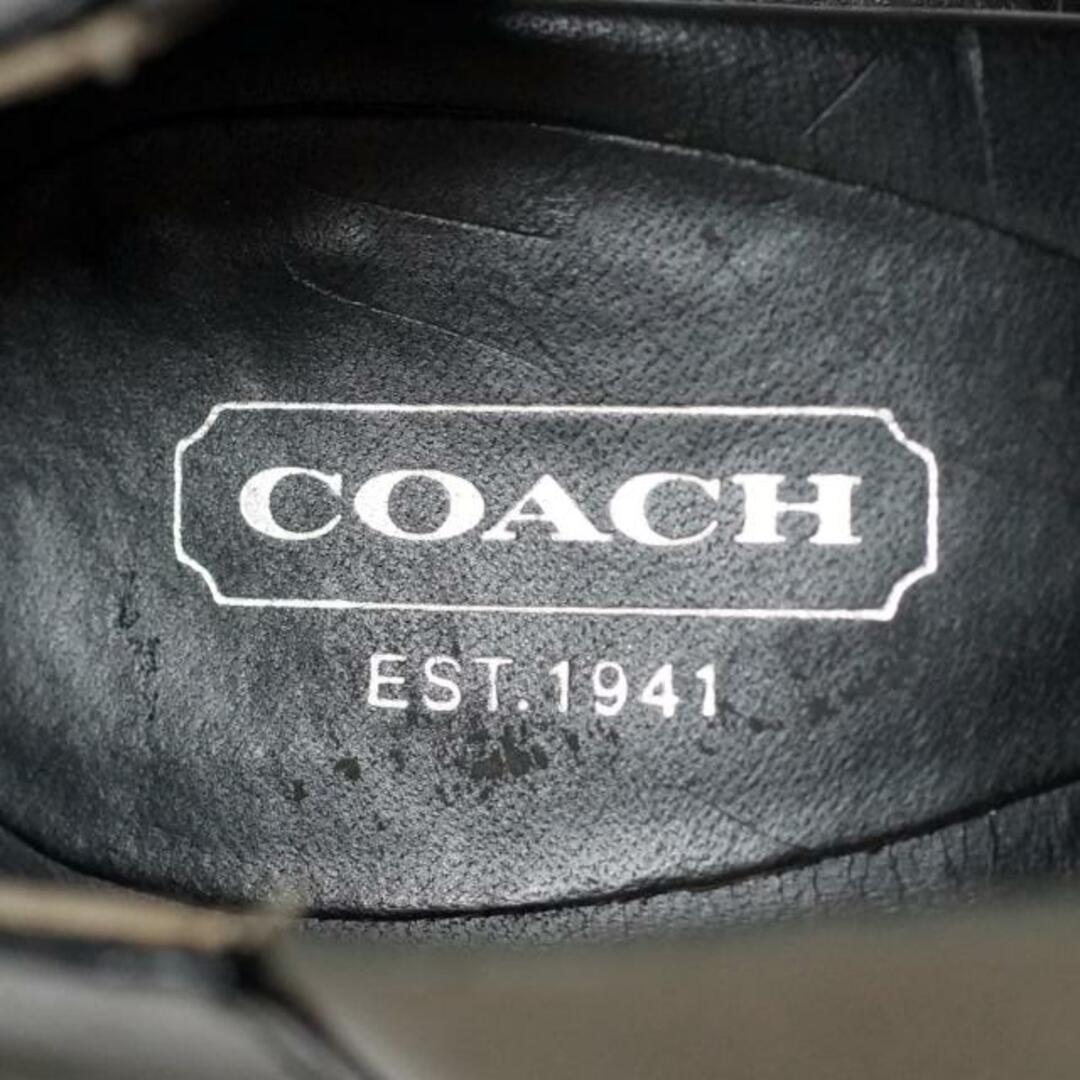 COACH(コーチ)のCOACH(コーチ) ブーティ 36 レディース - 黒×シルバー×マルチ オープントゥ/型押し加工 レザー レディースの靴/シューズ(ブーティ)の商品写真