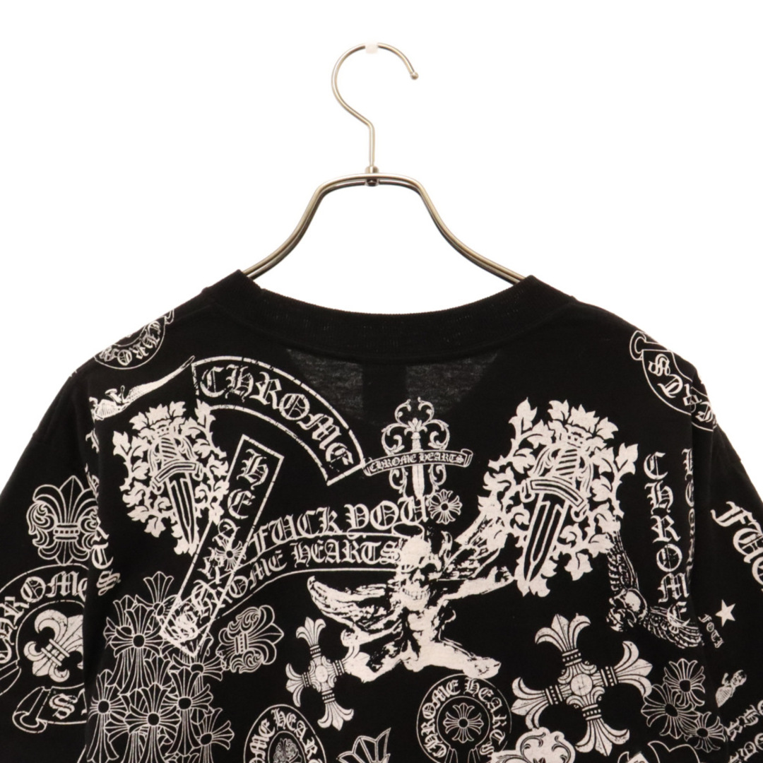 Chrome Hearts(クロムハーツ)のCHROME HEARTS クロムハーツ HALF SLEEVE T-SHIRT MULTI MOTIF マルチモチーフ 総柄 ポケット半袖Tシャツ ブラック メンズのトップス(Tシャツ/カットソー(半袖/袖なし))の商品写真