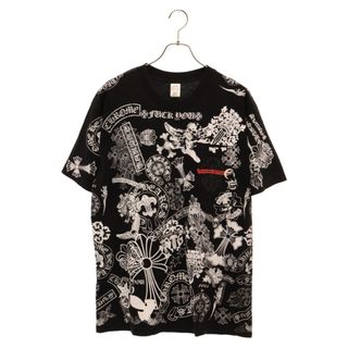 Chrome Hearts - CHROME HEARTS クロムハーツ HALF SLEEVE T-SHIRT MULTI MOTIF マルチモチーフ 総柄 ポケット半袖Tシャツ ブラック