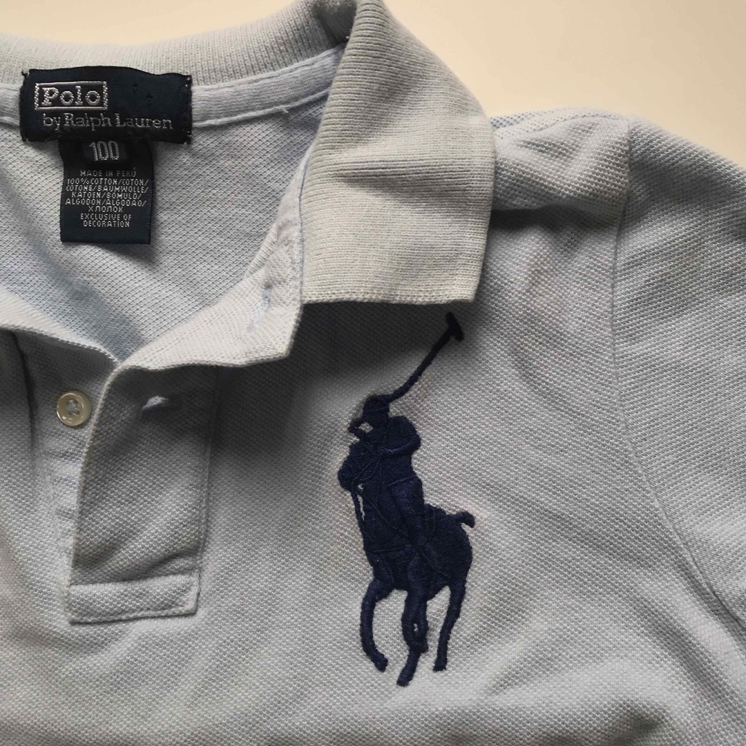 POLO RALPH LAUREN(ポロラルフローレン)のラルフローレン　ビッグポニー　ポロシャツ　トップス　水色　サックス　100cm キッズ/ベビー/マタニティのキッズ服男の子用(90cm~)(Tシャツ/カットソー)の商品写真