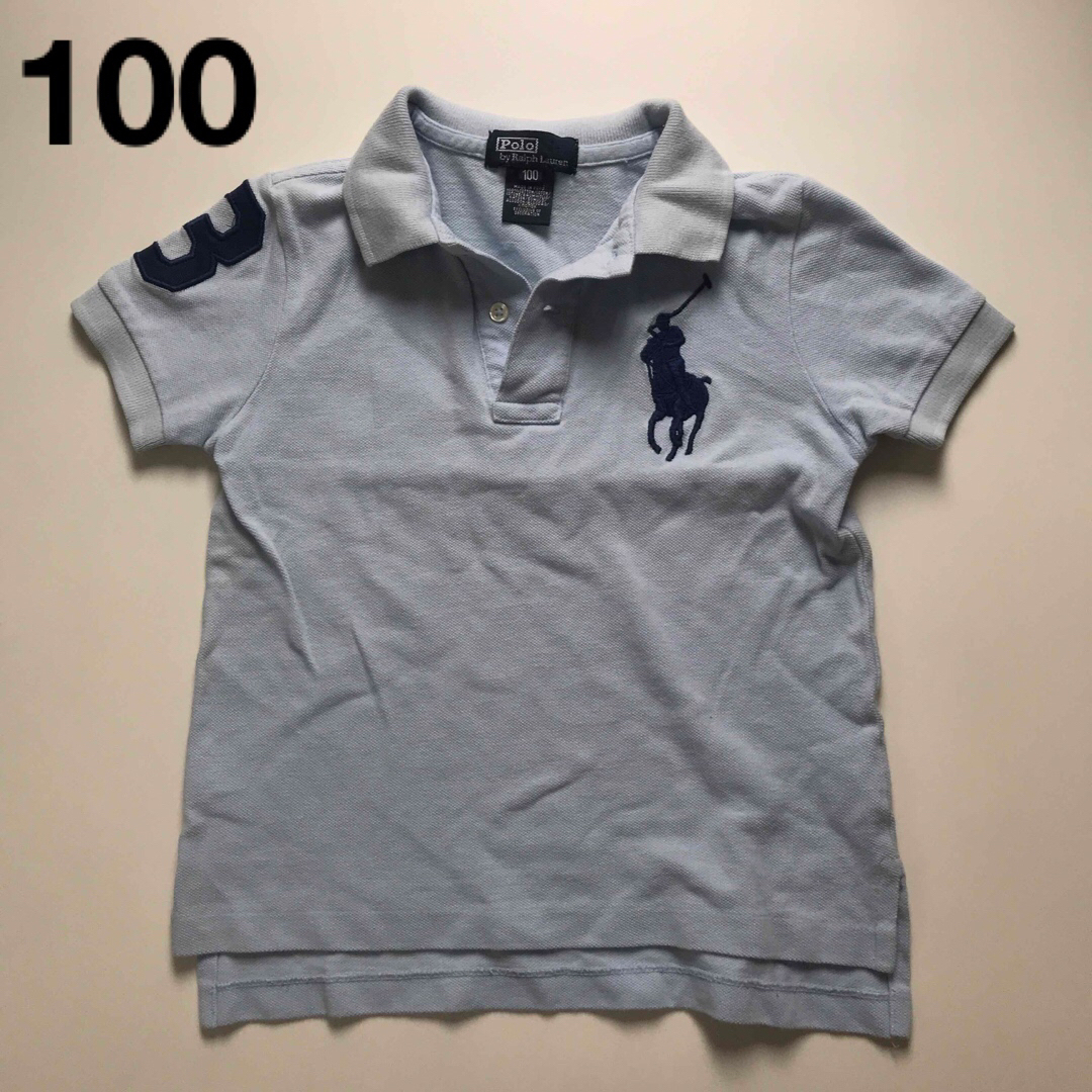 POLO RALPH LAUREN(ポロラルフローレン)のラルフローレン　ビッグポニー　ポロシャツ　トップス　水色　サックス　100cm キッズ/ベビー/マタニティのキッズ服男の子用(90cm~)(Tシャツ/カットソー)の商品写真