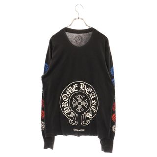 クロムハーツ(Chrome Hearts)のCHROME HEARTS クロムハーツ Multicolor Sleeve Logo Horseshoe L/S Tee マルチカラースリーブロゴホースシューロングスリーブ長袖Tシャツ ブラック(Tシャツ/カットソー(七分/長袖))