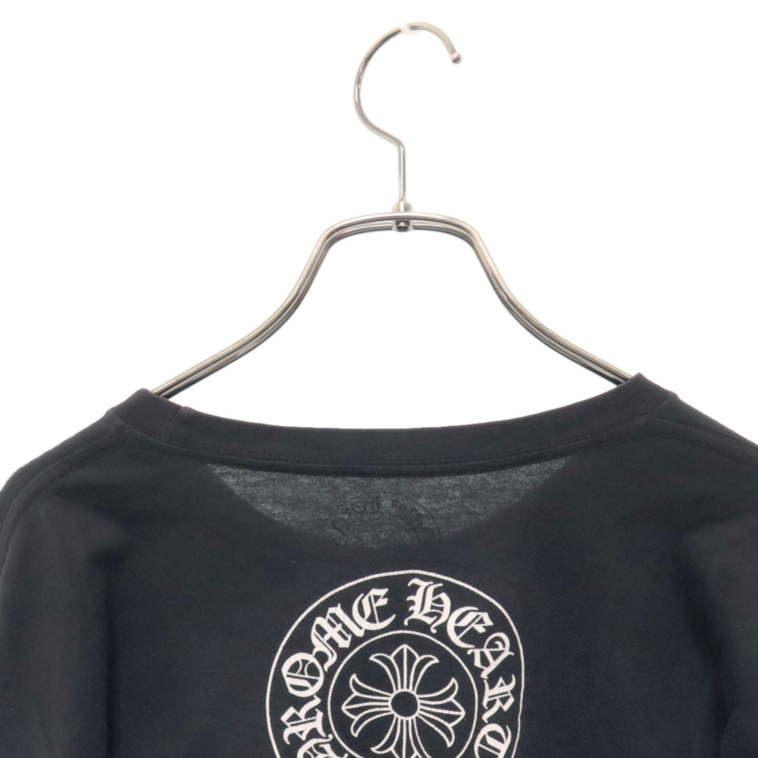 Chrome Hearts(クロムハーツ)のCHROME HEARTS クロムハーツ Neck Logo L/S TEE ネックロゴホースシューロングスリーブ長袖Tシャツ ブラック メンズのトップス(Tシャツ/カットソー(七分/長袖))の商品写真