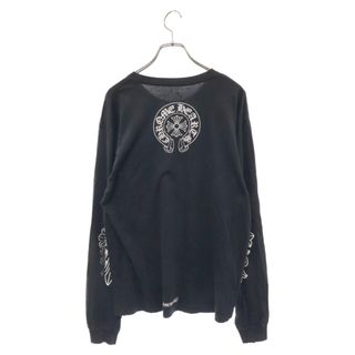 クロムハーツ(Chrome Hearts)のCHROME HEARTS クロムハーツ Neck Logo L/S TEE ネックロゴホースシューロングスリーブ長袖Tシャツ ブラック(Tシャツ/カットソー(七分/長袖))