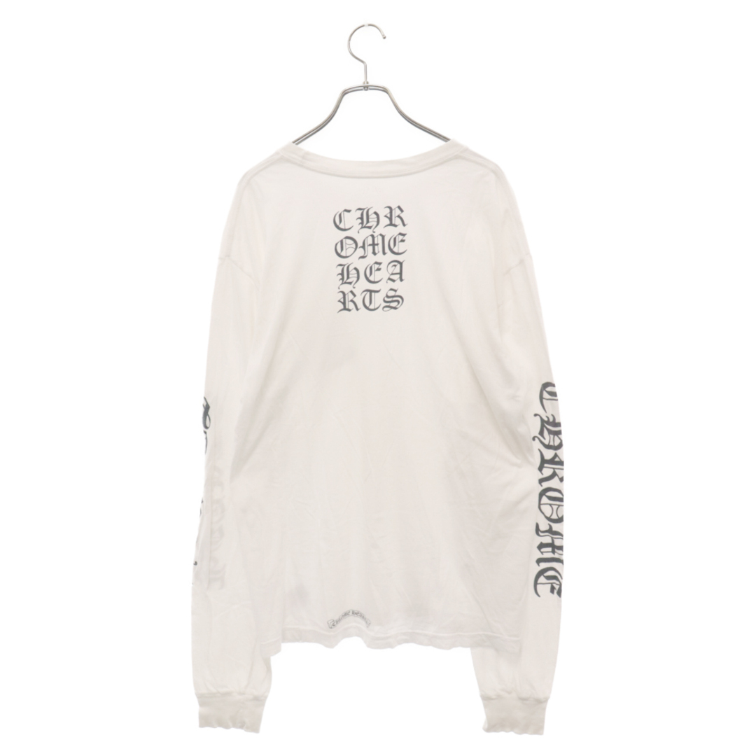 Chrome Hearts(クロムハーツ)のCHROME HEARTS クロムハーツ CH L/S /1 オールドイングリッシュ クロスプリント長袖Tシャツ ホワイト メンズのトップス(Tシャツ/カットソー(七分/長袖))の商品写真