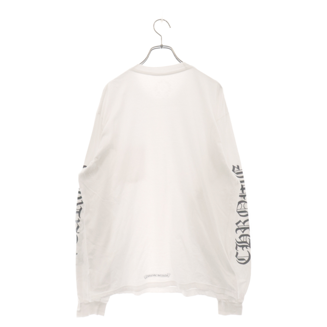 Chrome Hearts(クロムハーツ)のCHROME HEARTS クロムハーツ Neck Logo L/S TEE ネックロゴホースシューロングスリーブ長袖Tシャツ ホワイト メンズのトップス(Tシャツ/カットソー(七分/長袖))の商品写真