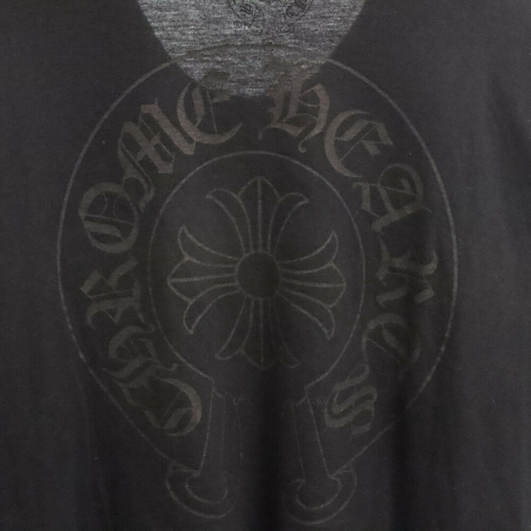 Chrome Hearts(クロムハーツ)のCHROME HEARTS クロムハーツ Neck Logo L/S Tee サイドホースシューレインボーロゴ ロングスリーブTシャツ 長袖カットソー ロンT メンズのトップス(Tシャツ/カットソー(七分/長袖))の商品写真