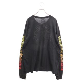 クロムハーツ(Chrome Hearts)のCHROME HEARTS クロムハーツ Neck Logo L/S Tee サイドホースシューレインボーロゴ ロングスリーブTシャツ 長袖カットソー ロンT(Tシャツ/カットソー(七分/長袖))