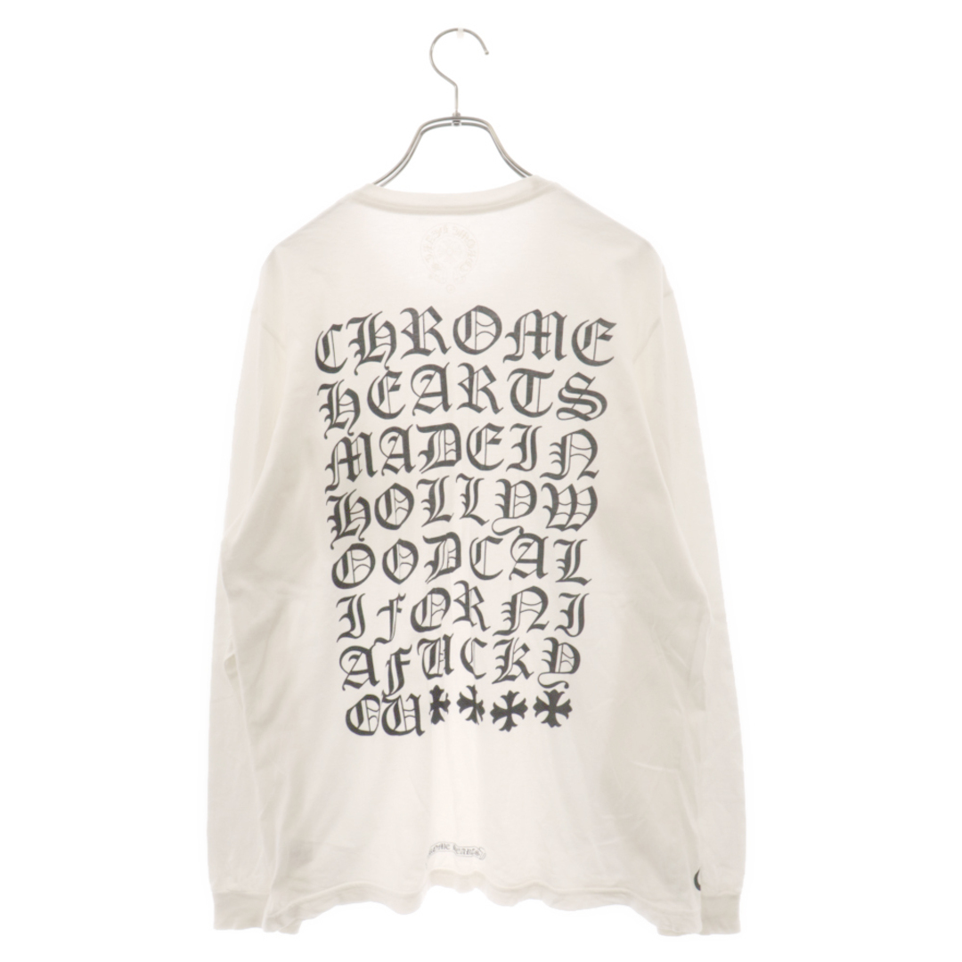 Chrome Hearts(クロムハーツ)のCHROME HEARTS クロムハーツ Made In Hollywood L/S Tee オールドイングリッシュ ロゴ 長袖Tシャツ ホワイト メンズのトップス(Tシャツ/カットソー(七分/長袖))の商品写真