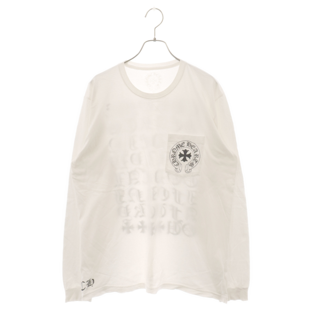 Chrome Hearts(クロムハーツ)のCHROME HEARTS クロムハーツ Made In Hollywood L/S Tee オールドイングリッシュ ロゴ 長袖Tシャツ ホワイト メンズのトップス(Tシャツ/カットソー(七分/長袖))の商品写真