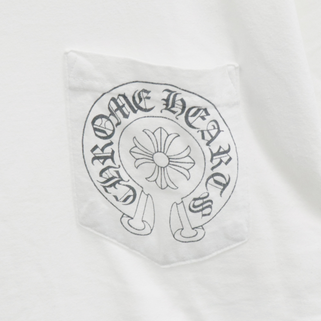 Chrome Hearts(クロムハーツ)のCHROME HEARTS クロムハーツ スクロールロゴ スタープリント 半袖Tシャツ ホワイト メンズのトップス(Tシャツ/カットソー(半袖/袖なし))の商品写真