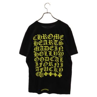 クロムハーツ(Chrome Hearts)のCHROME HEARTS クロムハーツ CH T-SHRT 1 バック英字プリント半袖Tシャツ ブラック/イエロー(Tシャツ/カットソー(半袖/袖なし))